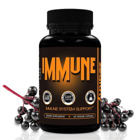 Immune Support Supplement Elderberry Capsules with Vitamin D3 Vitamin C and Zinc for Immune Support Immune Boosters for Adults